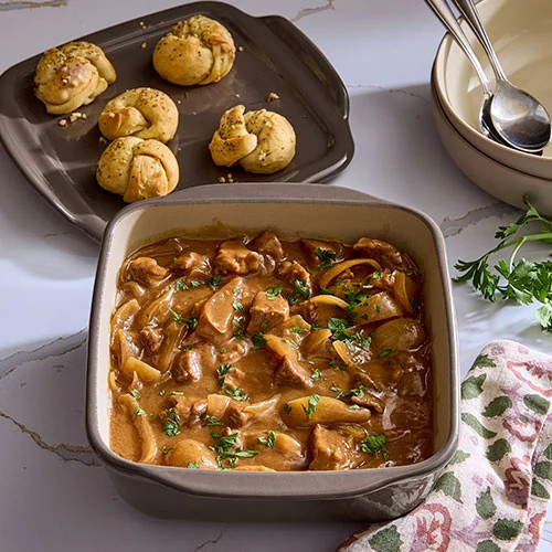 Quadratische Ofenhexe mit Servierhexe, grau