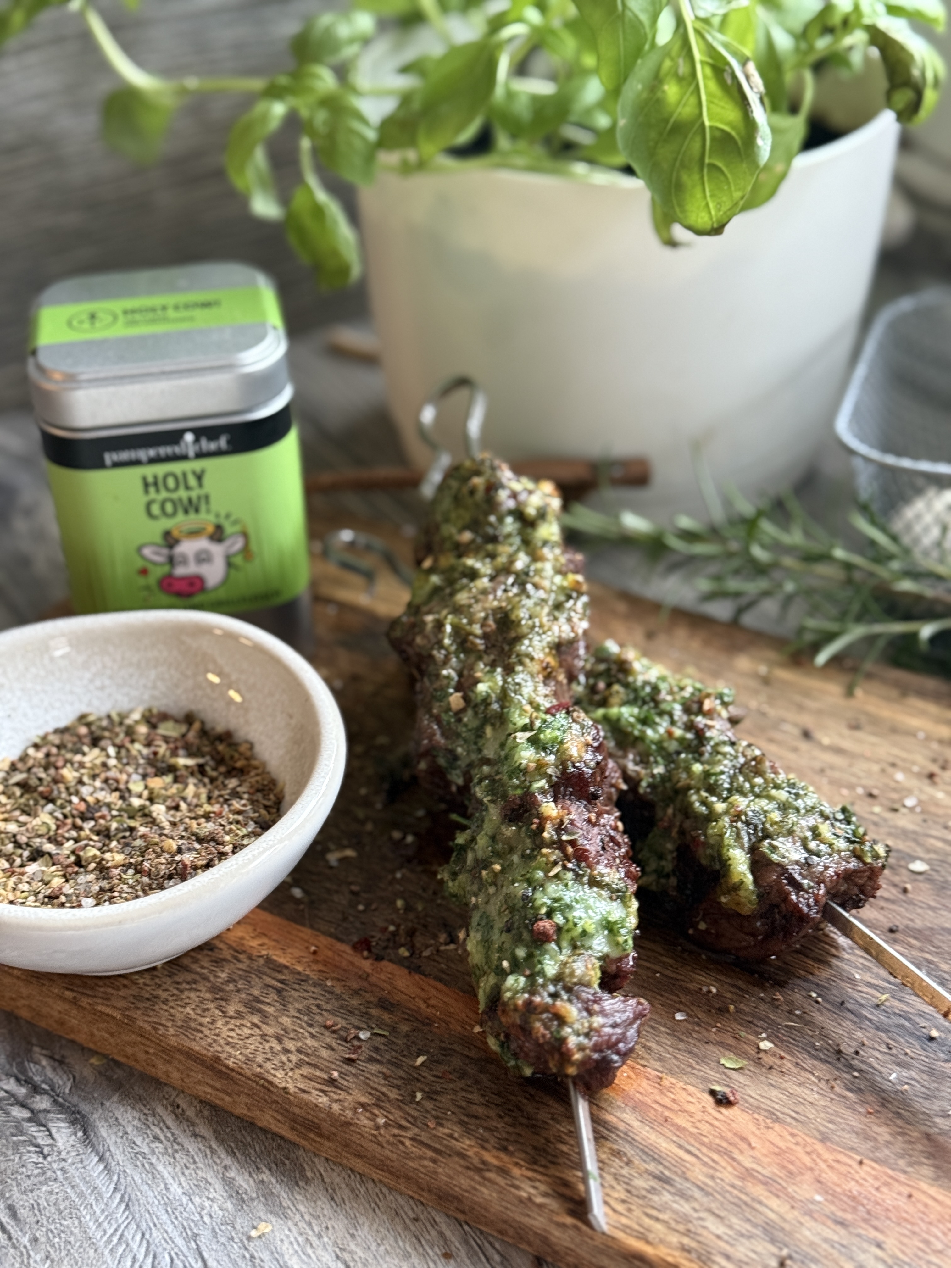 Steak mit Parmesan-Marinade