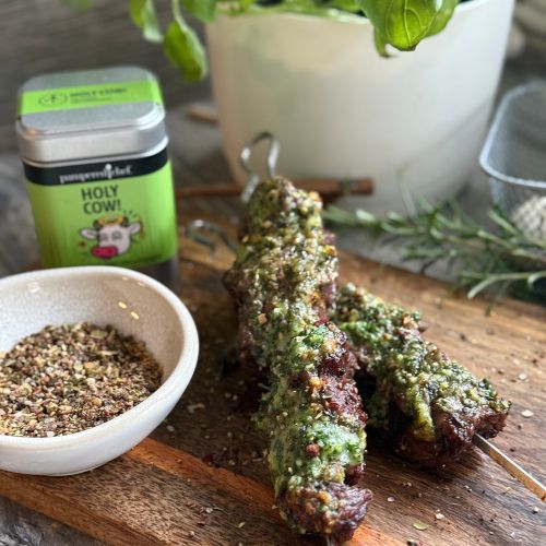 Steak mit Parmesan-Marinade