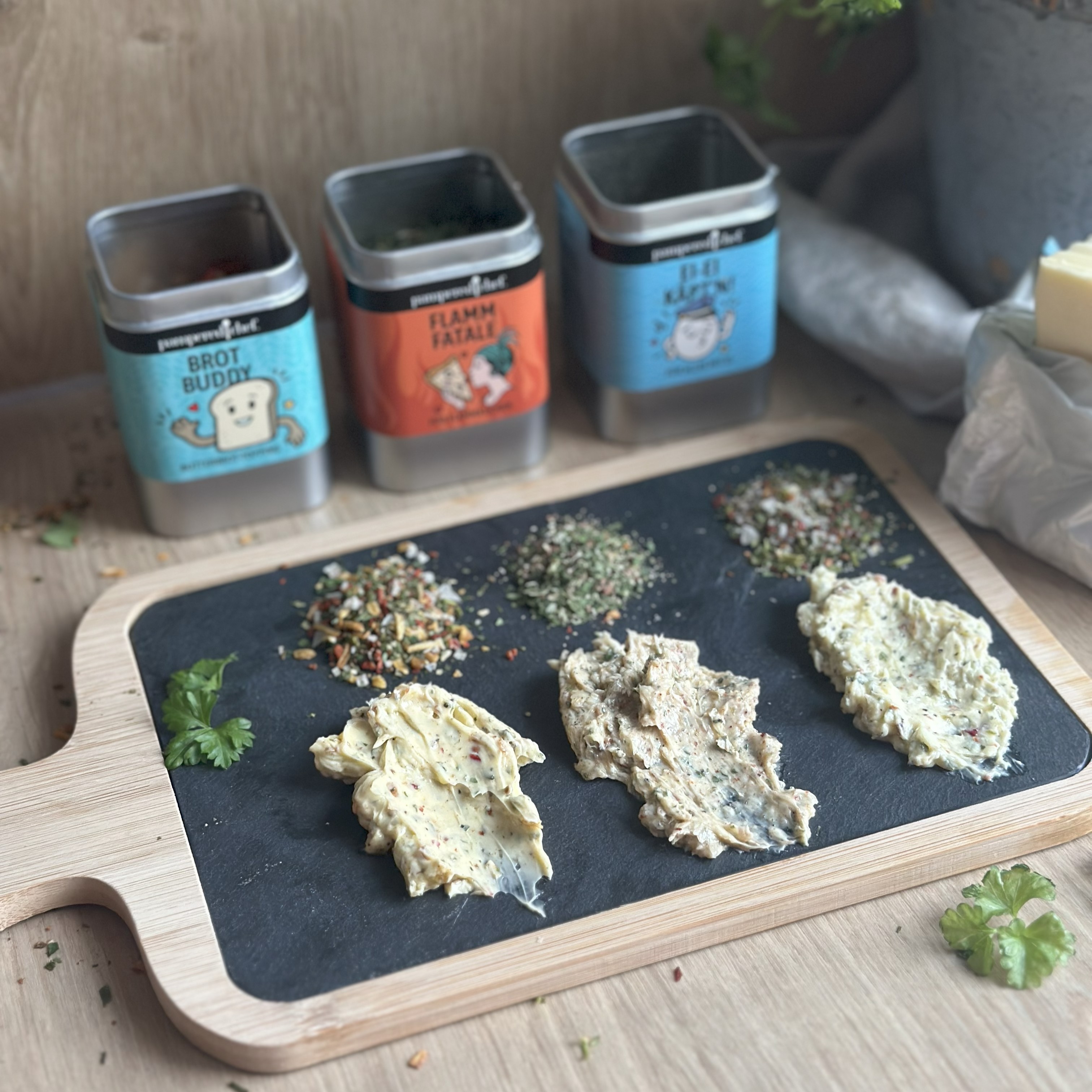 Kräuterbutter Dreierlei