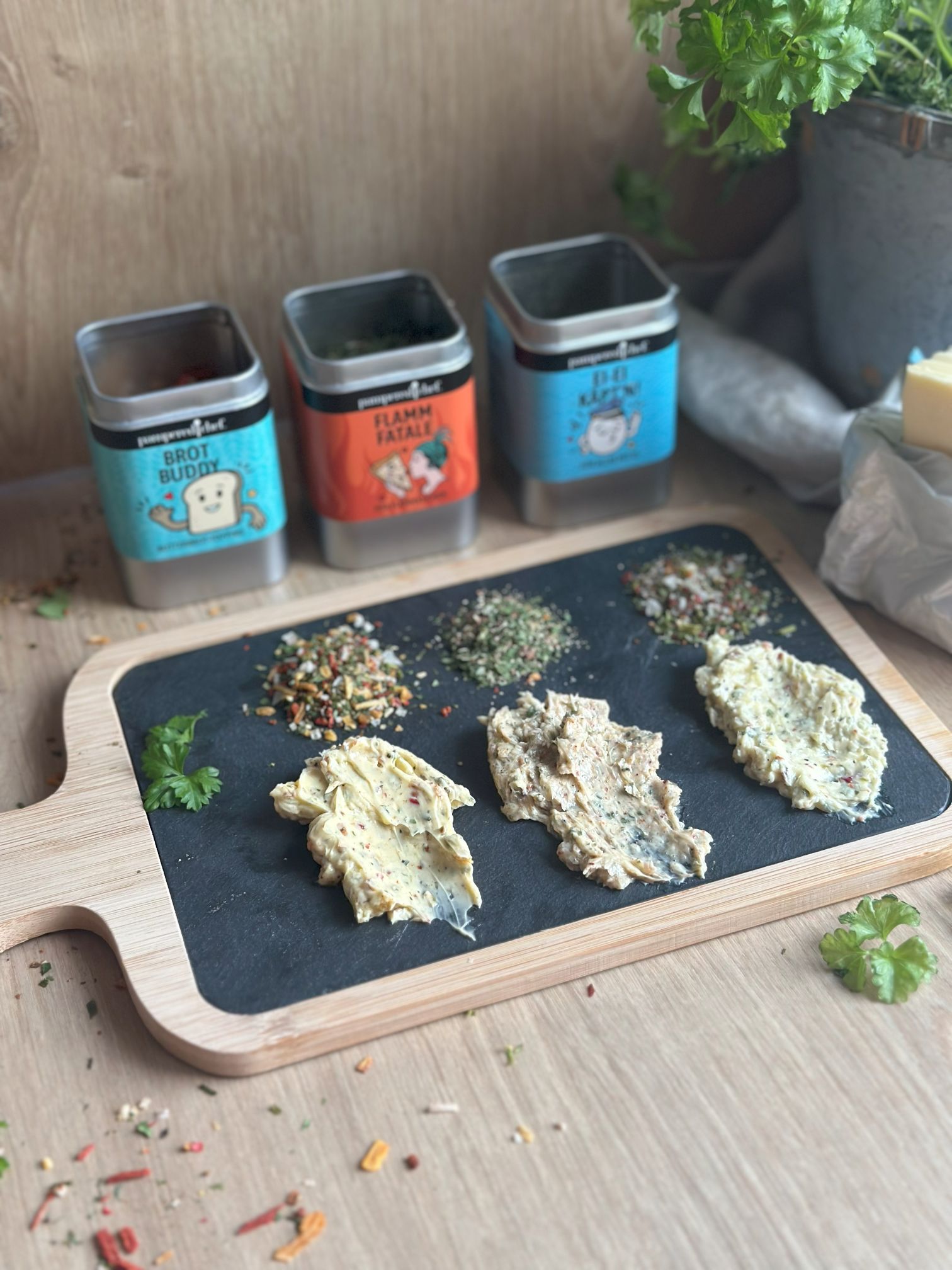 Kräuterbutter Dreierlei