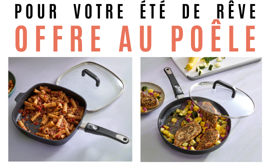 Homme faisant griller des aliments au barbecue avec des accessoires BBQ Pampered Chef lors d’une soirée estivale en terrasse.