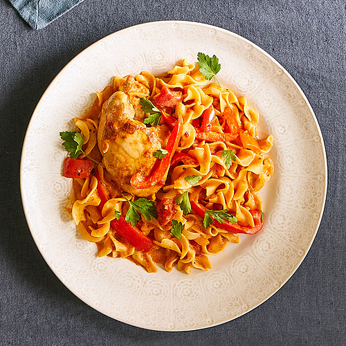 Poulet au paprika à la hongroise