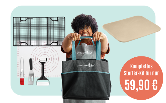 Pampered Chef Starter-Set mit Küchenprodukten, Tragetasche und Mai-Angebot für den Berater-Start ab 59,90 €